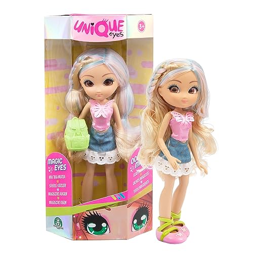 Giochi Preziosi, Unique Eyes Bambola Fashion Doll Rebecca, Bambola Bambina Dai 3 Anni, Le Uniche Bambole Che Ti Seguono Con Lo Sguardo, Accessori Moda