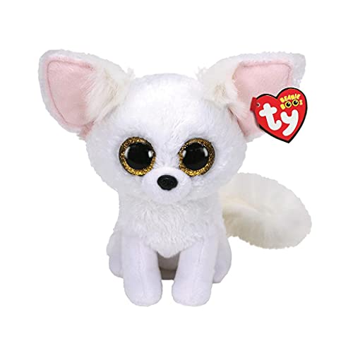 Ty - Peluche - Beanie Boos - Volpe - Phoenix - Bianco - Occhi Dorati Grandi E Glitter - Il Pupazzo Con Gli Occhi Grandi Scintillanti - 15 Cm - 36225