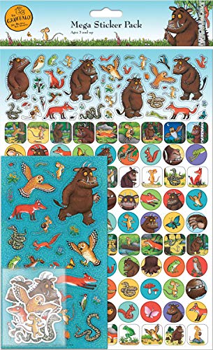 Paper Projects The Gruffalo Mega Sticker Pack | Tre Tipi Di Adesivi (Circa 150 Totali) | Riutilizzabili Su Superfici Non Porose, Blu, 29,7 Cm X 21 Cm