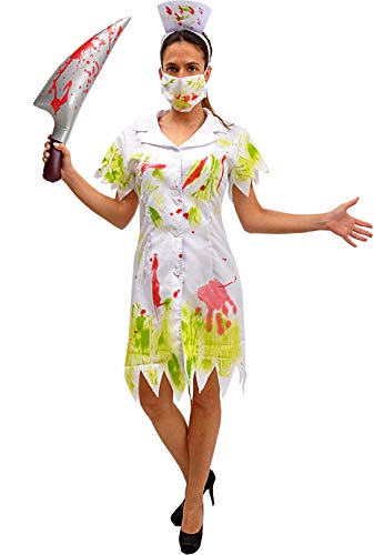 Ciao- Miss Toxic Nurse Costume Donna Adulto (Taglia Unica), Multicolore, 62195