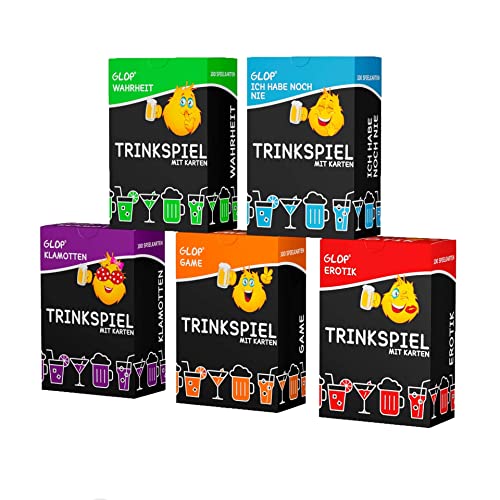 Glop 500 Spielkarten - Trinkspiel - Trinkspiele Für Erwachsene - Partyspiele Ab 18 - Saufspiel - Super Als Geschenk