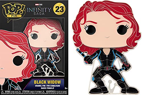 Loungefly Pop! Large Enamel Pin Marvel Infinity Saga: Black Widow - Black Widow - Avengers Infinity War Spille Smaltate - Spilla Da Collezione Carina