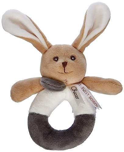 Chicco - Gioco My Sweet Doudou Coniglietto Trillino, Sonaglio In Morbido Velour, Facile Da Afferrare, Colore Neutro, 0 Mesi+