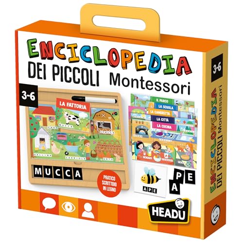 Headu Enciclopedia Dei Piccoli Montessori Scrivere Leggere E Conoscere Le Parole It57250 Gioco Educativo Per Bambini 3-6 Anni Made In Italy