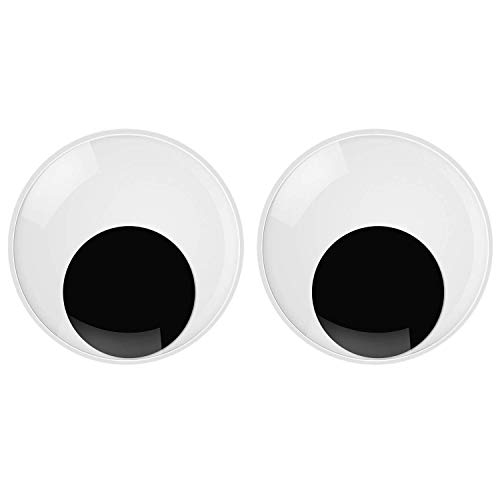 Kongjies Wiggle Eyes Eyes Adesivi, 2 Pezzi Grandi Occhietti Adesivi Per Natalizie A Mano (76 Mm / 3 Pollici)