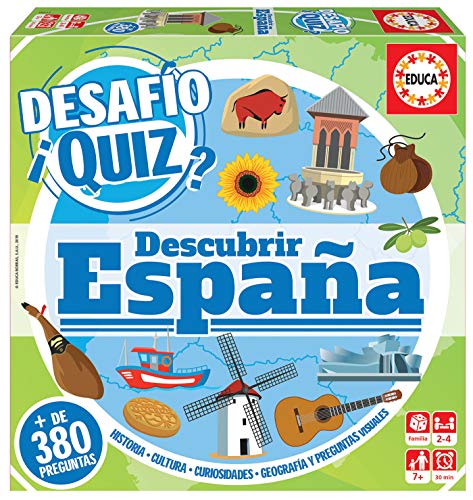 Educa - Desafio Quiz-Descubrir España Juego De Mesa, Multicolor (18217)