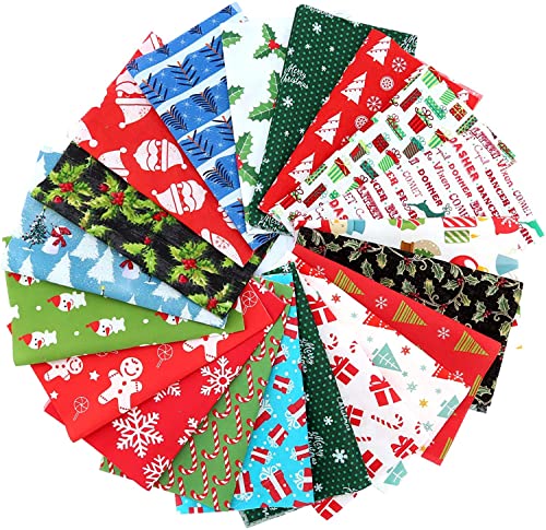 Savita 20 Pezzi 20 X 25 Cm Pacchetti Di Tessuto Di Cotone Di Natale, Ricami Natalizi, Panno Per Cucire, Natale A Mano, Tessuto Di Cotone, Natale, Fai