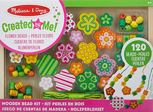 Melissa & Doug Kit Braccialetti Fai Da Te Bambina, Perline, Idee Regalo Pensierini Originali Giochi Bambina 5 Anni In Su, In Legno