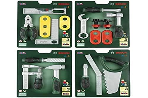 Theo Klein 8007 Set Di Utensili Bosch, Assortiti In 4 Parti, Ciascun Set A Caso - Per Ordine, Con Utensili Per Bambini Di Buona Qualità, Per Bambini D