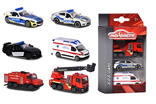 Majorette Sos Set 3 Veicoli Die Cast, Modello A Sorpresa, 3 Anni, 212057261038