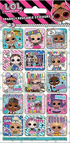 Paper Projects-01.70.06.165 L.O.L L.O.L. Present Surprise-Adesivi Scintillanti, Con Licenza Ufficiale, Riutilizzabili Su Superfici Non Porose, Colore