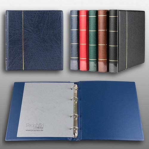 Prophila Kobra Ringbinder For Coins, Banknotes, Postcards, First Day Sheets, Blue