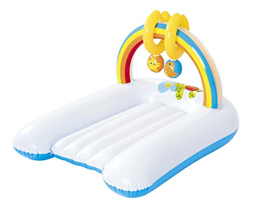 Bestway 52241 | Up In & Over - Fasciatoio Gonfiabile Con Arcobaleno E 2 Giochi, 81X63X46 Cm