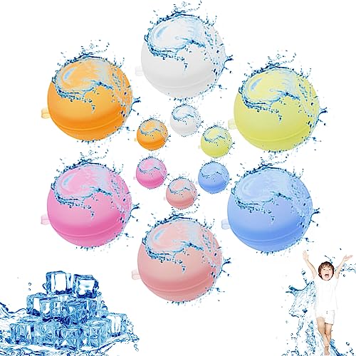 May Huang 18 Pièces Palloncini D'Acqua Riutilizzabili, Palloncini D'Acqua Riempimento Rapido, Bombe D'Acqua Palloncini Per Parchi Acquatici, Feste, Pi