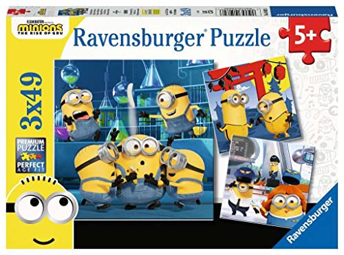 Ravensburger Minions 2 The Rise Of Gru Jigsaw Puzzles For Kids Age 5 Years Up - 3X 49 Pieces