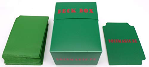 Docsmagic.De Deck Box + 100 Mat Green Sleeves Standard - Porta Mazzo & Bustine Verde - Pkm - Mtg