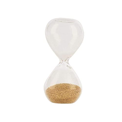 Clessidra Vetro Mini H. 8 Cm Da 30 Secondi Con Polvere Oro Bomboniera