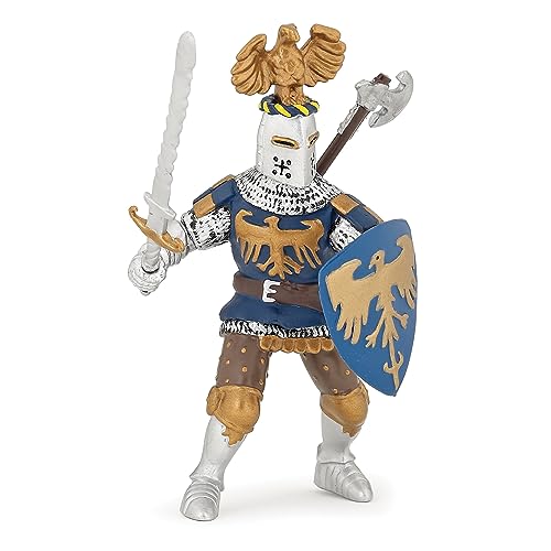 Papo 39362-Cavaliere Elmo Dell'Aquila, Colore Oro-Blu, 39362