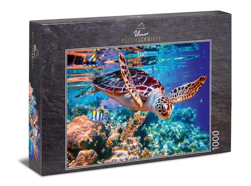 Ulmer Puzzleschmiede - Puzzle "Tartaruga Marina" - Motivo Puzzle Di Una Tartaruga Marina Come Un Colorato Colpo Subacqueo