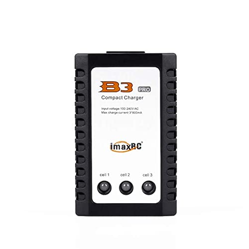 Yunique Green-Clean-Power - Caricatore Lipo B3 10W | Bilanciamento Per Batteria Litio 2S-3S 7.4V 11.1V | Compatto, Alta Precisione, 3 Led Indicativi,