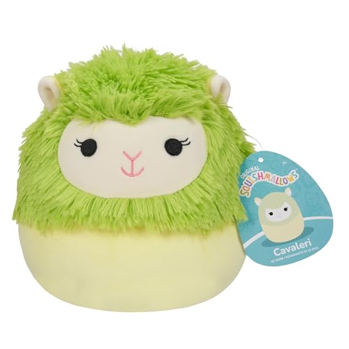 Squishmallows Sqcr05374 Cavaleri The Lime Green Alpaca, 19,1 Cm, Multicolore