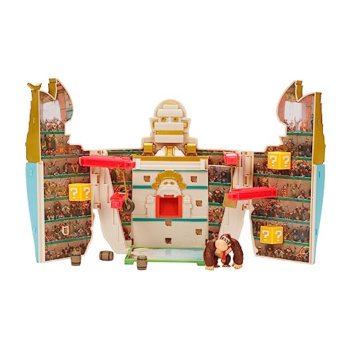 Super Mario Movie Nintendo Mini Playset Deluxe Wave 2 Arena Di Kong Con Esclusivi Personaggi Di Donkey Kong E Cat Mario Alti 6 Cm. Direttamente Dal Fi