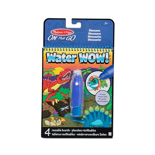 Melissa & Doug Water Wow! Magic Water Book | Libro Magico Da Colorare Con La Penna Magica A Tema Dinosauri | Album Da Colorare Con Pennarelli Ad Acqua