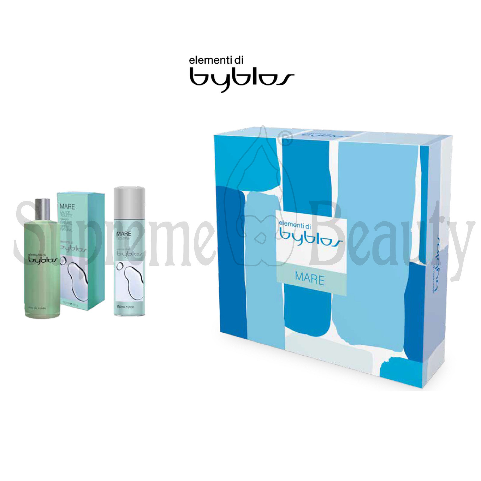 ELEMENTI DI BYBLOS MARE CONFEZIONE REGALO PROFUMO EAU DE TOILETTE + DEODORANTE
