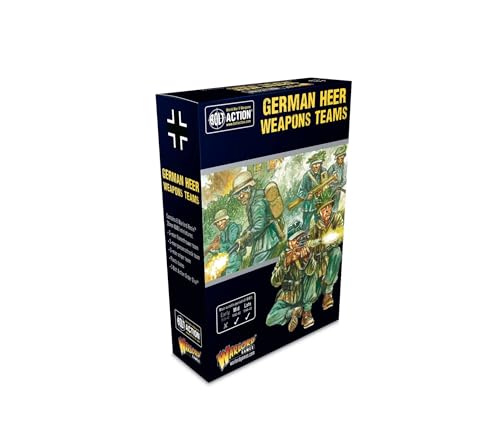 Warlord Games German Heer Weapons Teams - Miniature In Scala Da 28 Mm Per Bolt Action Altamente Dettagliate Della Seconda Guerra Mondiale Per Wargamin