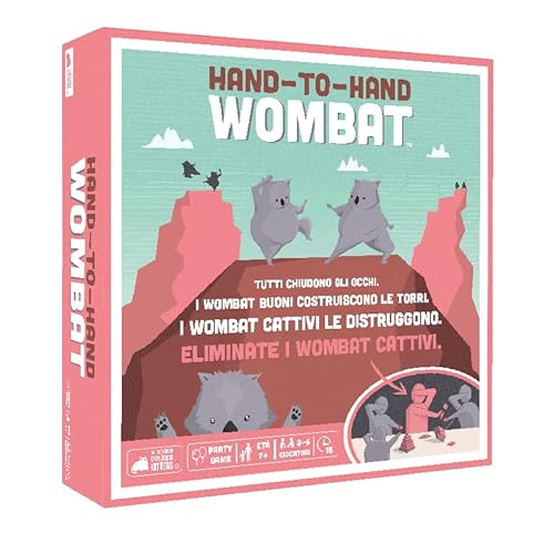 Asmodee - Hand-To-Hand Wombat - Gioco Da Tavolo, Party Game, Dai Creatori Di Exploding Kittens, 3-6 Giocatori, 7+ Anni, Edizione In Italiano
