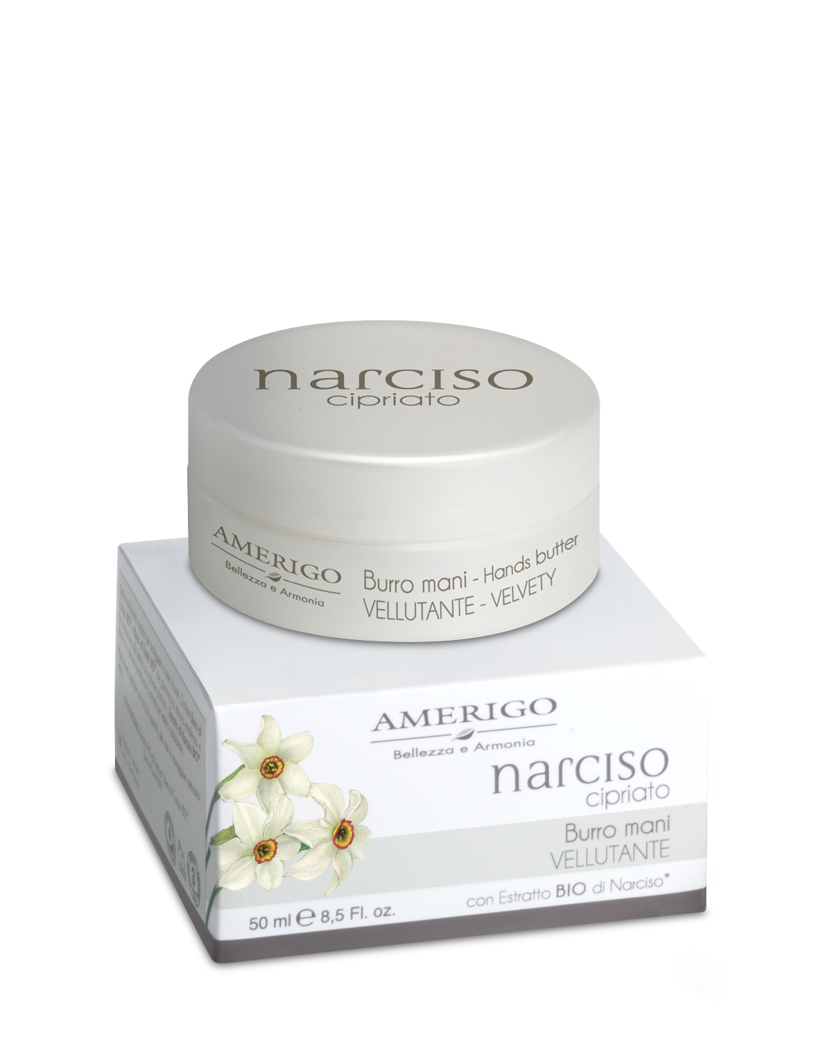 Burro mani profumato 50 ml per proteggere, idratare e nutrire le mani Amerigo