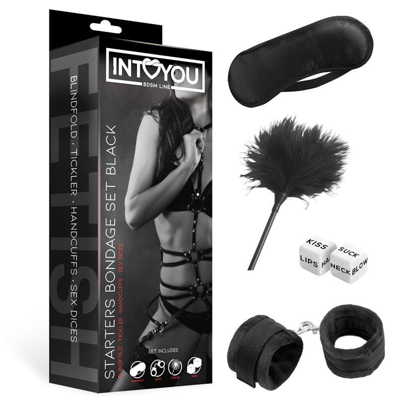 Kit Bondage BDSM Line Set da 4 Nero