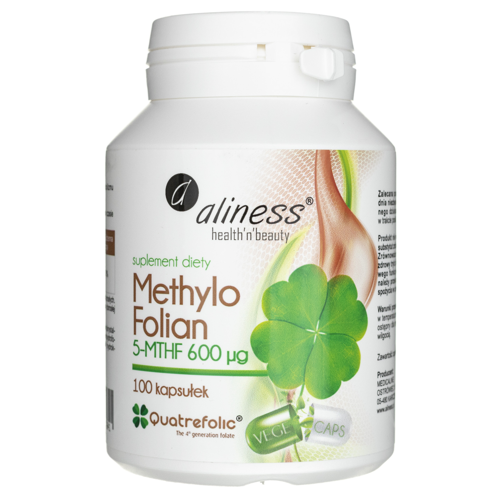 Aliness Metilfolato 5-MTHF 600 μg, 100 capsule