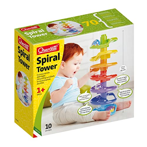 Quercetti 6501 Spiral Tower, Pista Per Biglie Per Bambini Di 1 Anno