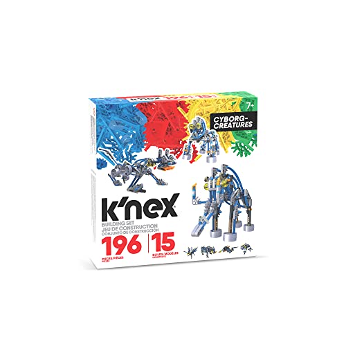 Set Da Costruzione Creature Cyborg, K'Nex, Basic Fun, 12643, Kit Educativo Stem 196 Pezzi / 15 Modelli, Ingegneria Per Bambini, Giocattoli Per Costruz