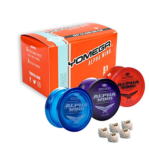 Yomega 3X Alpha Wing Yoyo, Fixed Axle Yo-Yo Designed For Beginner. String Trick Play And Fixed Axle Enthusiasts!