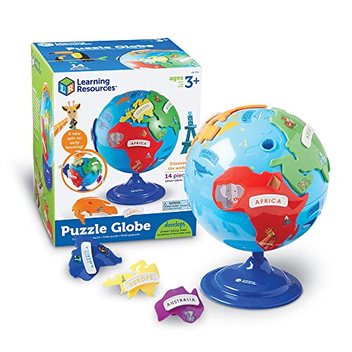 Learning Resources Mappamondo Puzzle , Regali Per Bambini Di 6-8 Anni, Bambini E Bambine