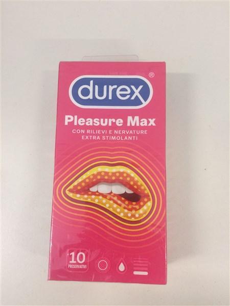 DUREX PLEASURE MAX CON RILIEVI E NERVATURE EXTRA STIMOLANTI - 10 PROFILLATICI.