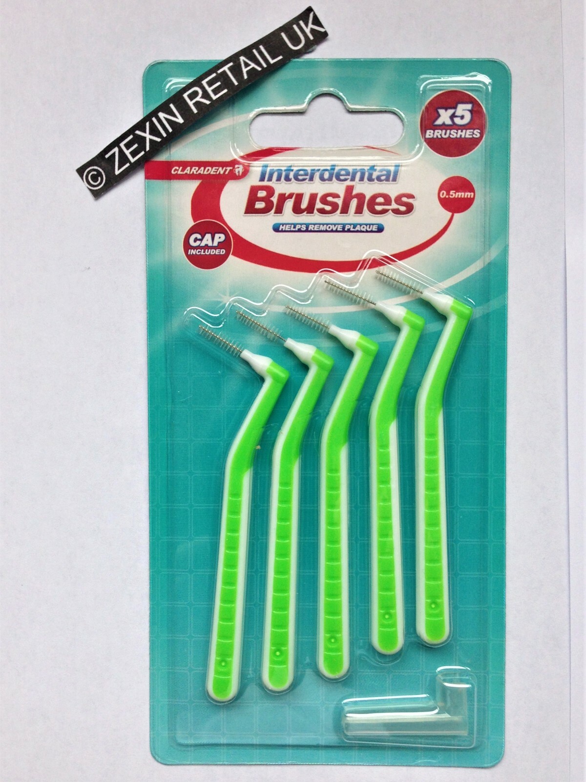 Interdental Brushes - 5 ad Angolo Testine - Placca Solvente Raschiare Lucido