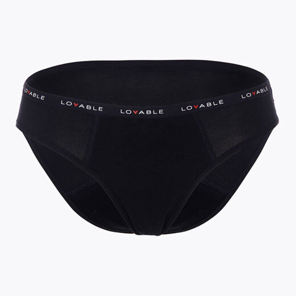 Lovable Period Panties - Slip da Ciclo Vita Alta Flusso Medio Nero 2/Small