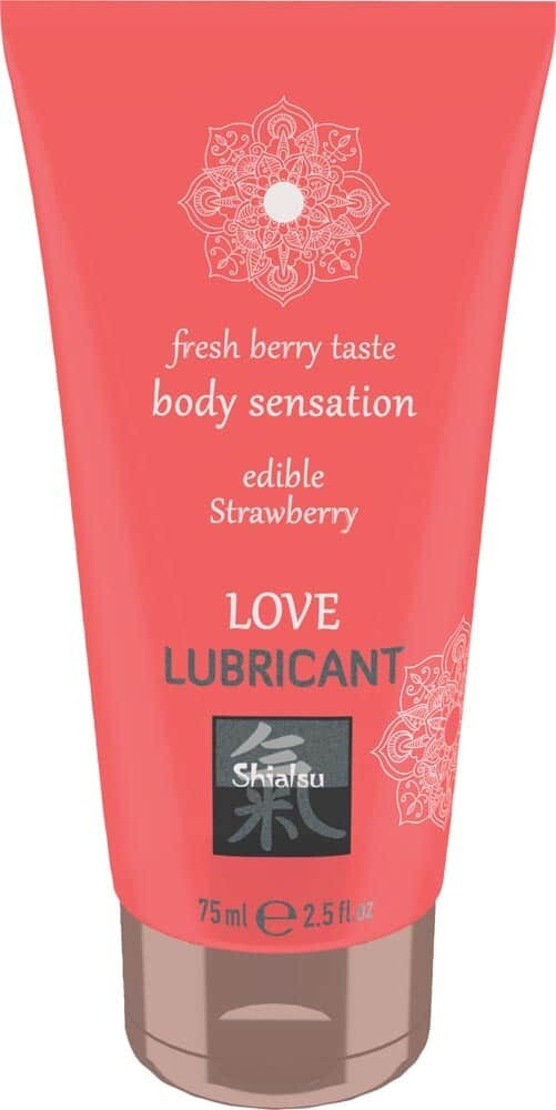 LUBRIFICANTE A BASE D'ACQUA COMMESTIBILE GUSTO FRAGOLA PER UOMO E DONNA 75 ML