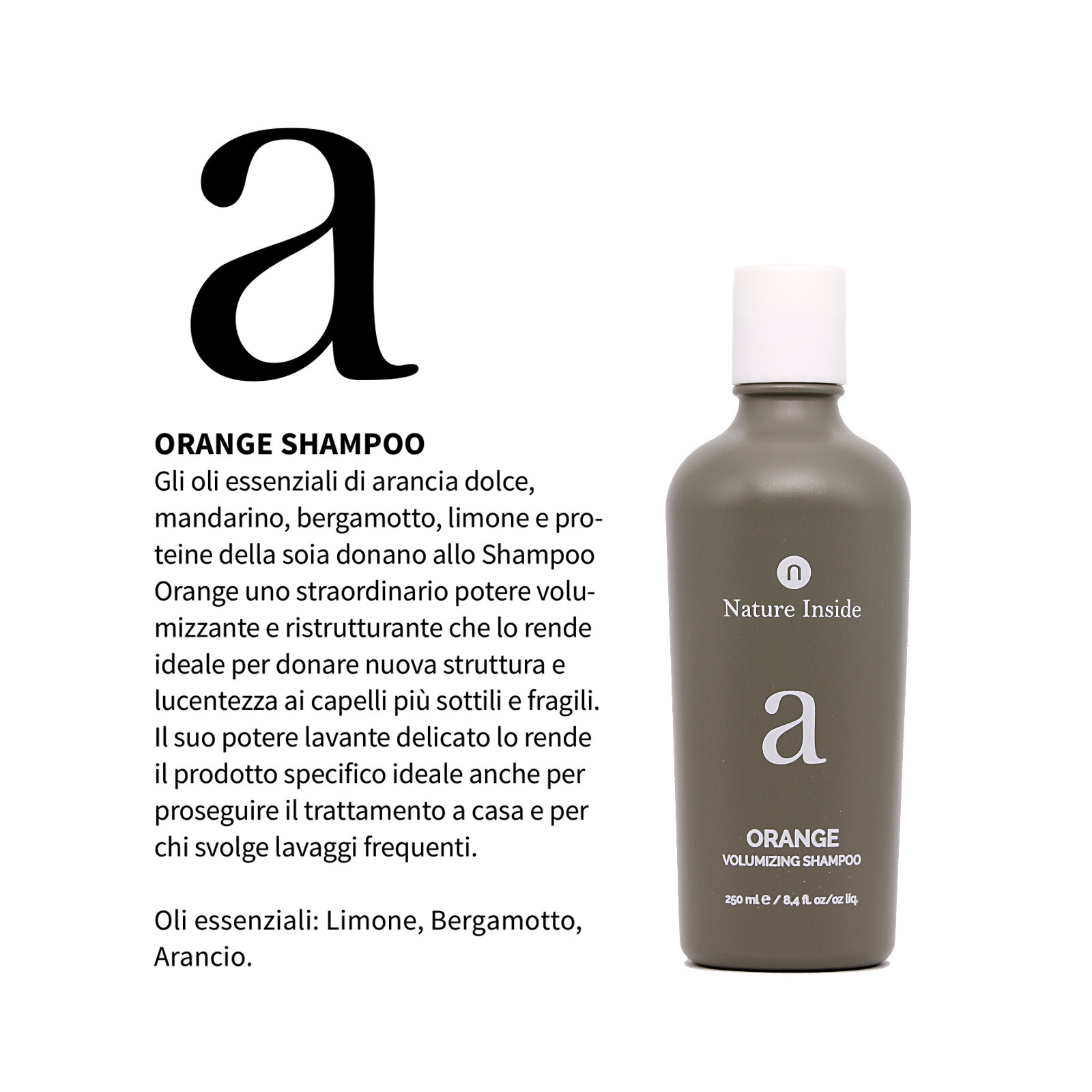 Naturalmente Shampoo Nature Inside Orange - Capelli Sottili e Fragili - 250ml
