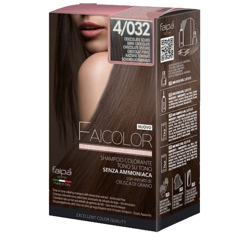 Shampoo Colorante Per Capelli Tono Su Tono No Ammoniaca Cioccolato Scuro Faipa