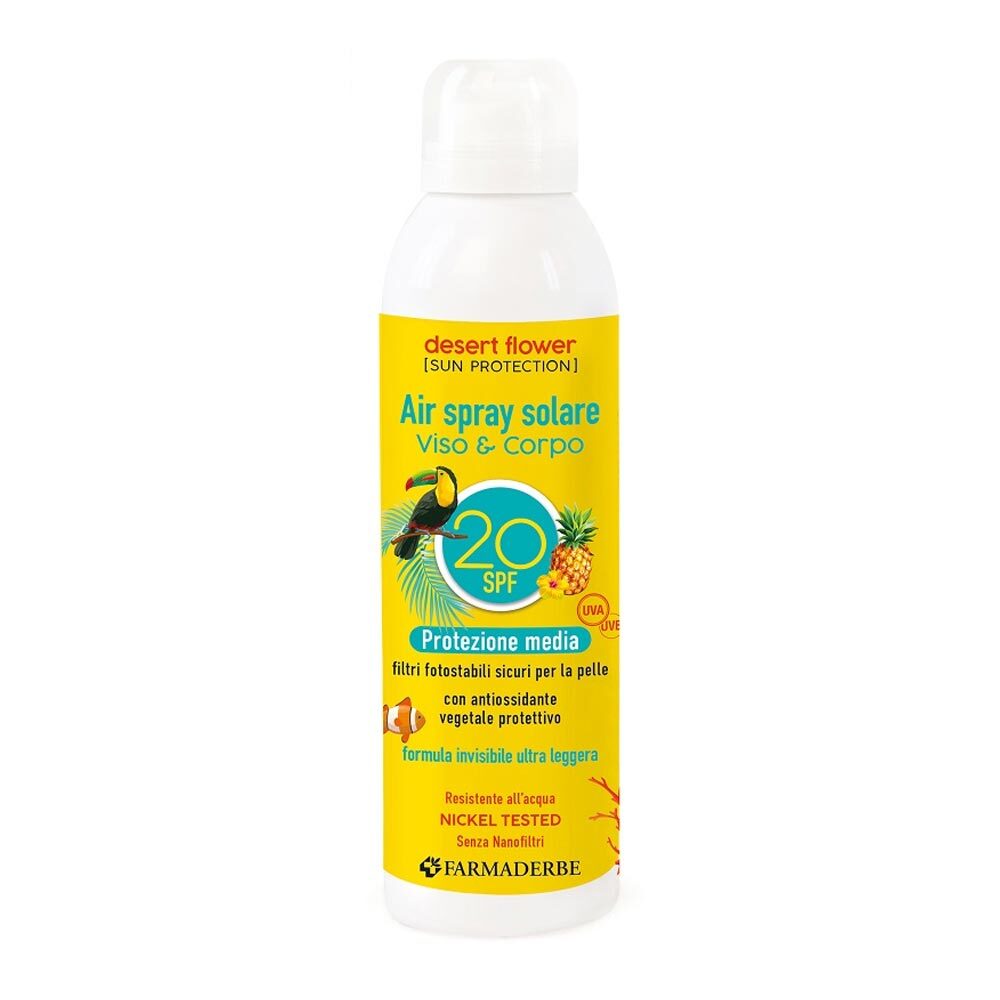 Farmaderbe Desert Flower - Air Spray Solare Viso e Corpo SPF20, 150ml