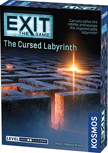 Thames & Kosmos - Exit: The Cursed Labyrinth – Level: 2/5 - Unique Escape Room Game - 1-4 Players - Puzzle Solving Strategy Board Games For Adults & K