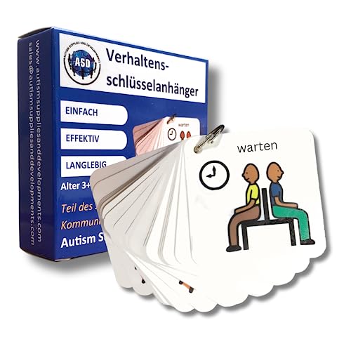 Autism Supplies And Developments- Portachiavi In Plastica Con Comportamento Visivo (Tedesco), Bkr_De
