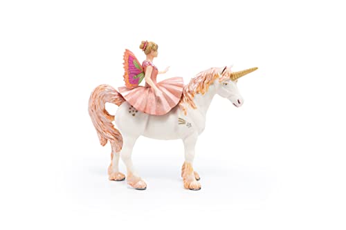 Papo Figurine 38822-Ballerina Su Leocorno, Colore Bianco-Rosa-Dorato, Standard, 38822