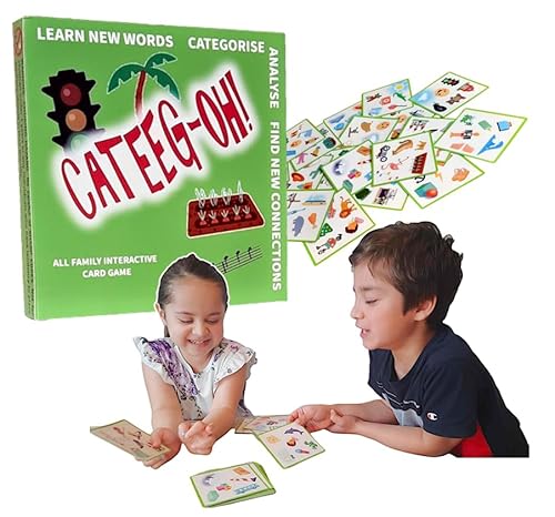 Growing Bright Games Cateeg-Oh! Interactive Family Card Game For Language Development