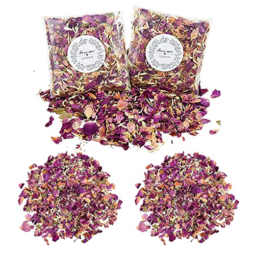 Finevernek 14 Confezioni Di Coriandoli Petali Di Rosa Matrimonio, Fiori Secchi Da Lanciare, Naturali