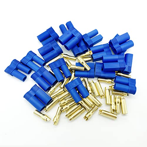 10Pairs Ec5 Bullet Banana Plug Connettore Femmina Maschio 5Mm Bullet Gold Connettore Per Rc Esc Lipo Batteria (Ec5)